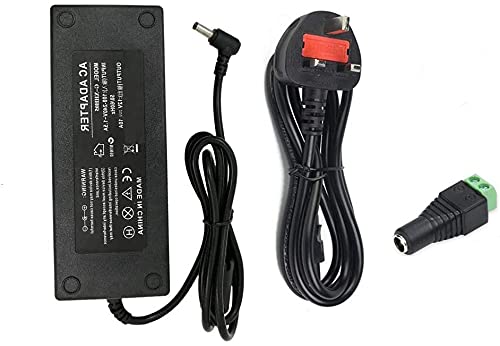 Power Supply,120W Power Adapter 100-240V AC to 12V DC 10Amp 120Watt Wall Plug Transformer for LED Strip Light CCTV Camera LCD Monitors, LCD TV (12v10a)