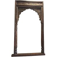 Antique Arch Mehrab Doorway Haveli Arches Floral Hand Carved Architectural18C