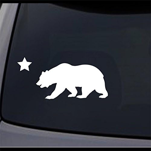 7 Pack - California Republic Cali State Cali Bear Vinyl Decal Sticker 6" X 2.8"