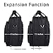 17.3 inch Laptop Bag, Business Travel Bag for Men Women, Expandable Large Hybrid Shoulder Bag, Waterproof Carrying Case Fits 17 15.6 Inch Laptop, Computer, Tablet-Black