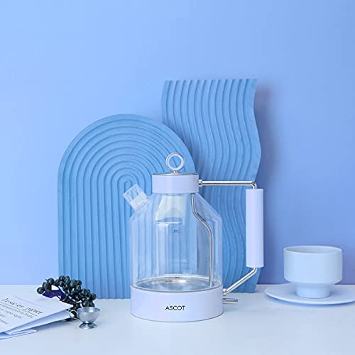 Electric Kettle, ASCOT Glass Electric Tea Kettle 1.7L 1500W Retro Tea