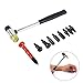 Qiilu PDR Tools Dent Ding Hammer 9 Heads Tap Down Kit Knockdown Tool Paintless Hail Removal