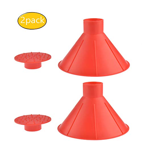 Risunpet Ice Scraper Funnel Round Windshield,Magic Car Cone-Shaped Car Windshield Ice Scraper,Snow Removal Shovel Tool （2pack Red） - Thumbnail 7