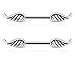 (2pcs) Angel Wing Nipple Bars 14G 316L Surgical Steel