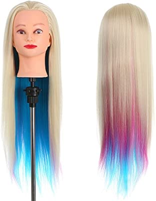 Anself Hair Training Head Dummy Head With Thick 70cm Long Hair