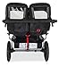 BOB Revolution Flex Duallie 2.0 Jogging Stroller - Up to 100 Pounds - UPF 50+ Canopy - Adjustable Handlebar, Black