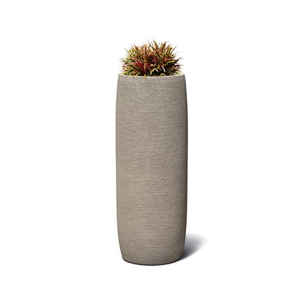 ESCHBACH® Pflanzkübel Long Barrel 140 Sabbia Beige Rund XXL * 55 x 55 x 137 cm * 10 Jahre Garantie – Bild 3