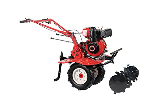 Microtrator 5HP Diesel Kawashima MCD580 Motocultivador Tratorito c/rodas e enxada rotativa