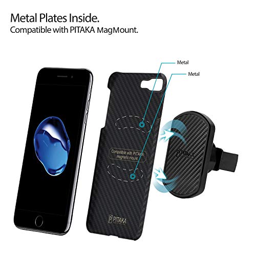 image for PITAKA iPhone 8 Plus/iPhone 7 Plus Case, Magcase Aramid Fiber, Slim Fi
