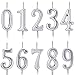PartyMart Number 1 Metallic Candle, Silver Number 1