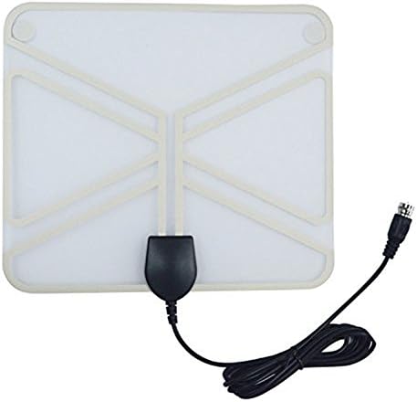 Chipman 35 Miles Range UltraThin Indoor HDTV Antenna with 10ft High Performance Coax Cable(White)