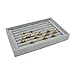 Velvet 7 Slots Ring Earrings Trays Showcase Display Jewelry Organizer (Grey)