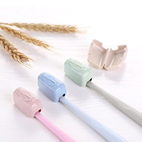 Naladoo 4 Pcs Set Portable Travel Toothbrush Cover Wash Brush Cap Case Box