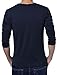 uxcell Men's Color Block Shirt Striped Panel Round Neck Long Sleeve Pullover T-Shirt Blue 38