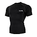 Baleaf Men's Short Sleeve Running Fitness Workout Compression Base Layer Shirt