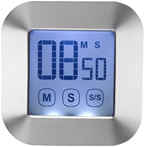 WERCOMIN Digital Kitchen Timer Touchscreen Cooking Timers Clock Backlit LCD Screen Loud Alarm Magnetic Backing Stand for Game, Classroom, Sports, Exercise