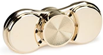 Fidget Spinner EDC Toy Premium Brass Metal CNC Made. Helps Relieve Stress, Boredom and Increases Focus for ADHD ADD Autism - Handheld and Table Top Design (Brass)