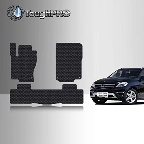 TOUGHPRO Floor Mat Accessories Set (Front Row + 2nd Row) Compatible with Mercedes-Benz GLE - All Weather - Heavy Duty - (Made in USA) - Black Rubber - 2016, 2017, 2018, 2019
