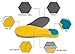 Arch Support Insoles for Women Height Increase Insole Men Thick Shoe Pads Cushion, Comfortable Foot Feeling Yellow M