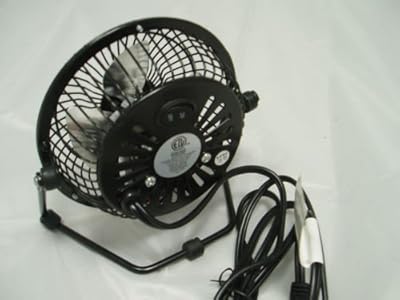 Fan-Steel Metal Construction 4"Black Desk Top High Velocity Personal