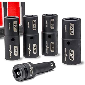 Motivx Tools 5 Piece Impact Lug Nut Socket Set - 1/2