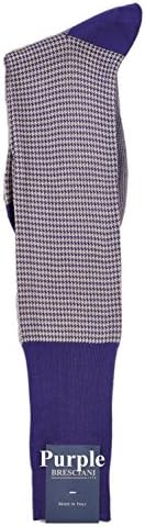 One Pair Beautiful Cotton Houndstooth Socks Made in Italy