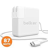 Belker 87W Macbook Charger for Apple Macbook Pro 15'' inch 2016 Replacement of Apple 87W Power Adapter with charge cable for free/Maximum wattage 87W/ More lighter