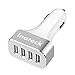 Inateck Aluminum 9.6A/ 48W 4-Port USB Car Charger with Intelligent Charging Technology for Smartphones and Tablets, 2 Pcs Free Micro USB Cables Included(4 ft))