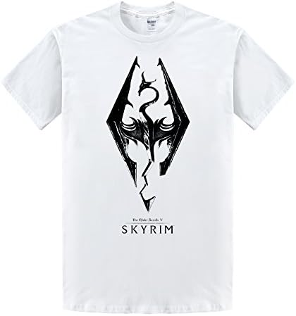 xunlan The Elder Scrolls 5 Skyrim Summer Printing Casual Tee Shirt o-Neck Men T-Shirt
