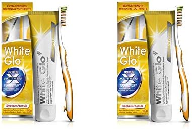 White Glo Smokers Formula Whitening Toothpaste Pack 150g (Pack of 2), 150 g (Pack of 2)