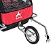 Aosom Elite Three-Wheel Bike Trailer for Kids Bicycle Cart for Two Children with 2 Security Harnesses & Storage, Red