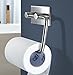Lingstar Toilet Paper Holder, SUS 304 Stainless Steel, Self Adhesive, Paper Towel Dispenser for Bathroom Kitchen- Brushed