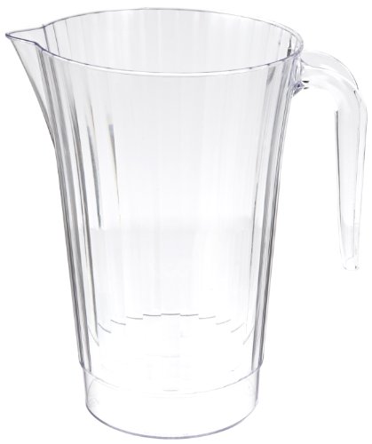 Classicware Rigid Plastic Beverage Pitcher, 50-Ounce Capacity, Clear (40-Count)