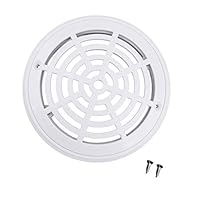 Qfauto 1 Piece Replacement Cover Main Drain with Screws Fit for in-Ground Swimming Pools Accessary