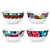 French Bull Melamine Cereal Bowls, Small Serving Bowl -Snack Pasta Salad Rice Soup Oatmeal- Shatterproof, BPA Free, Dishwasher Safe, 5.5”, 26 Fluid Ounces, Bindi, 4-Piece Set