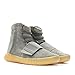 Mens Boost High-Top Glow Grey/Black/Brown Suede Fashion Sneakers