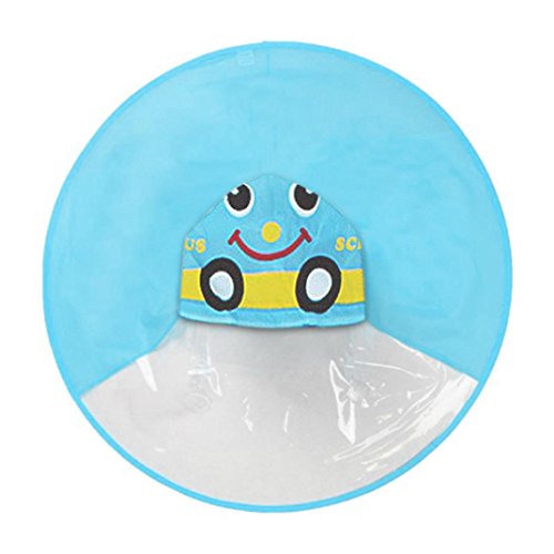 Kids Raincoats, Toddler Baby Boy Girls Cute UFO Umbrella Hat Rain Jacket Coat Poncho Rainwear (Car, S)