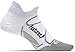 Feetures! Men's Elite Ultra Light No Show Tab, White + black, large