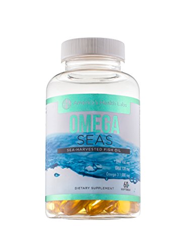 Americaâ€™s Health Labs Omega Seas - Omega 3 Sea Harvested Fish Oil Vitamin, Best Omega 3 Fatty Acids Dietary Supplement, Omega 3 1000mg, EPA 160mg, DHA 120mg, 60 Softgel Pills