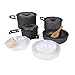 yodo Anodized Aluminum Camping Cookware Set Backpacking Pans Pot Mess Kit for 4-5 Personthumb 1