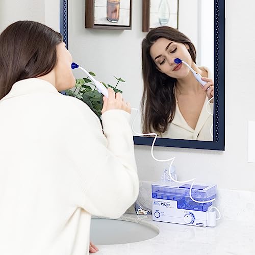 SinuPulse Elite Advanced Nasal Irrigation System with 30 SinuAir Saline Packets, Pulsating Nasal Congestion Relief & Sinus Rinse Machine, More Effective Than Neti Pot or Nose Spray
