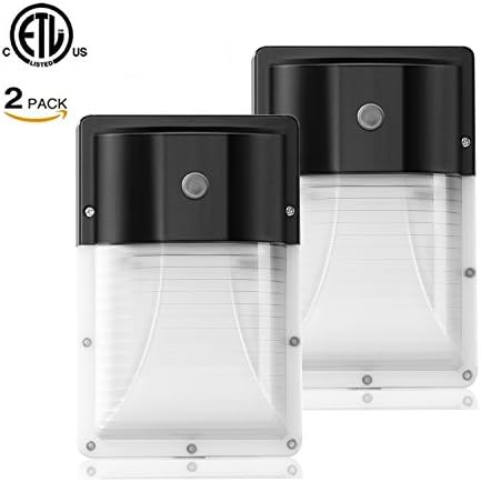 JMKMGL 13W LED Wall Pack Light,1400lm 5000K Daylight White,100W HPS/HID Replacement,100-277Vac,IP65 Outdoor Security Wall Lights with ETL (13W NON Phontcell)