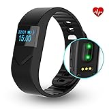 EIISON Fitness Tracker with Heart Rate monitor E5S Activity Watch Step Walking Sleep Counter Wireless Wristband Pedometer Exercise Tracking Sweatproof Sports Bracelet for Android and iOS