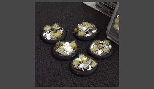 Gamers Grass Battle Ready Bases: Winter Bases, Round Lip 40mm (x5)