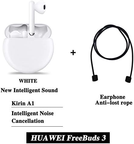 Bluetooth Headphones Bluetooth Earphone Kirin A1 Bone Sensor Tap Control Quick Wireless Charging Freebuds3 White Rope