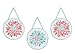 Sweet Jojo Designs Turquoise and Coral Emma Collection Wall Hanging Accessories