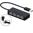Sabrent 4-Port USB 3.0 Hub with Individual Power Switches and LEDs included 5V/2.5A power adapter (HB-UMP3)