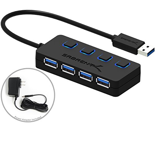 2.5a 5v adapter power USB Hub Amazon.com Adapter: with Power Switches and