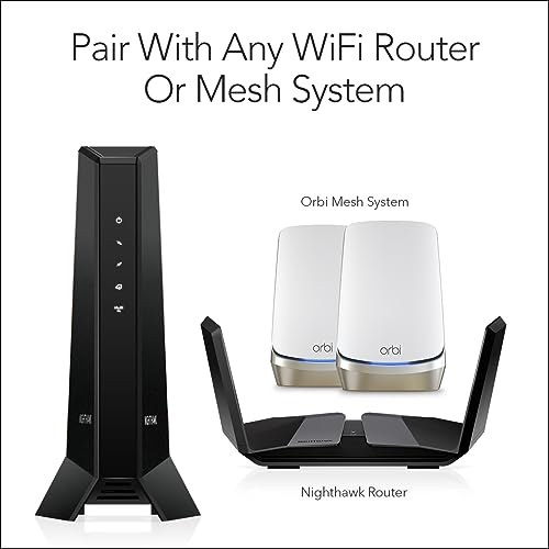 NETGEAR Nighthawk Multi-Gig Cable Modem (CM2000) - Compatible with All Cable Providers Incl. Xfinity, Spectrum, Cox - for Cable Plans up to 2.5Gbps - DOCSIS 3.1