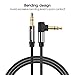AWINNER 3.5mm Auxiliary Stereo Audio Jack to Jack Cable 90 Degree Right Angle for iPhone, iPod, iPad,Smartphones, Tablets and Speakers-3FT